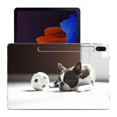 Дизайнерский силиконовый чехол для Samsung Galaxy Tab S7 Plus Щенки