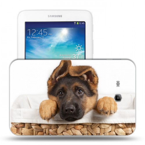 Дизайнерский силиконовый чехол для Samsung Galaxy Tab 3 Lite Собаки
