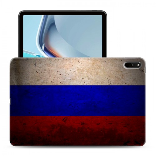 Дизайнерский силиконовый чехол для Huawei MatePad 11 (2021) Российский флаг