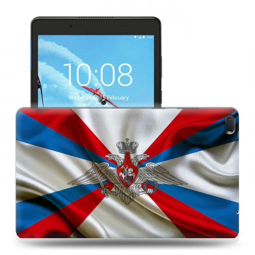 Дизайнерский силиконовый чехол для Lenovo Tab E8 Российский флаг