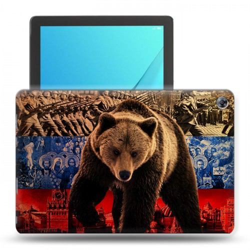 Дизайнерский силиконовый чехол для Huawei MediaPad M5 10.8 Российский флаг