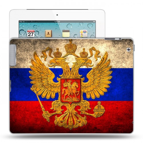 Дизайнерский пластиковый чехол для Ipad 2/3/4 Российский флаг