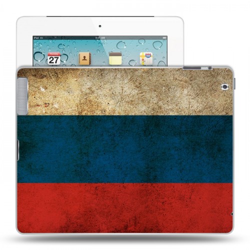 Дизайнерский пластиковый чехол для Ipad 2/3/4 Российский флаг