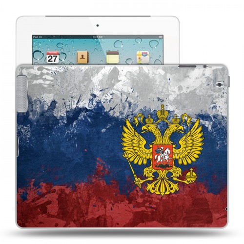 Дизайнерский пластиковый чехол для Ipad 2/3/4 Российский флаг