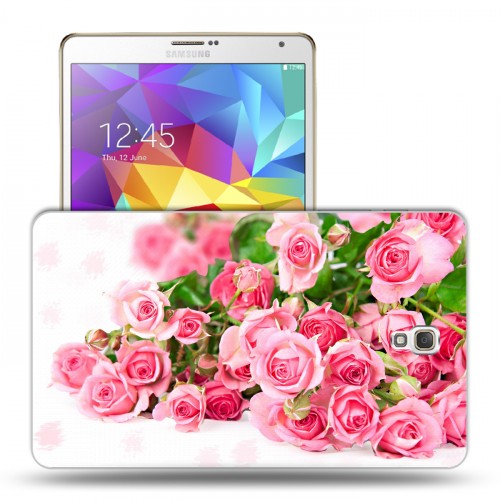 Дизайнерский силиконовый чехол для Samsung Galaxy Tab S 8.4 Розы