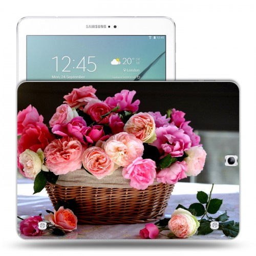 Дизайнерский силиконовый чехол для Samsung Galaxy Tab S2 9.7 Розы