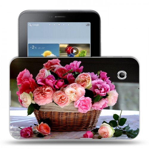 Дизайнерский силиконовый чехол для Samsung Galaxy Tab 2 7.0 Розы