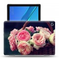 Дизайнерский силиконовый чехол для Huawei MediaPad M5 Lite Розы