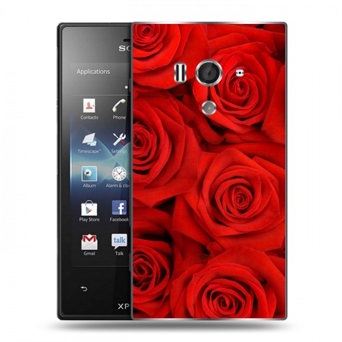 Дизайнерский пластиковый чехол для Sony Xperia acro S Розы