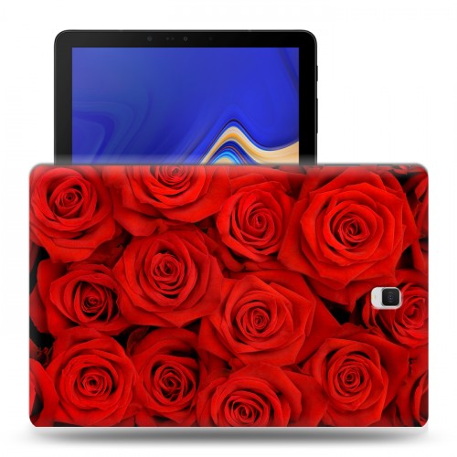 Дизайнерский силиконовый чехол для Samsung Galaxy Tab S4 Розы