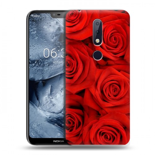 Дизайнерский пластиковый чехол для Nokia 6.1 Plus Розы