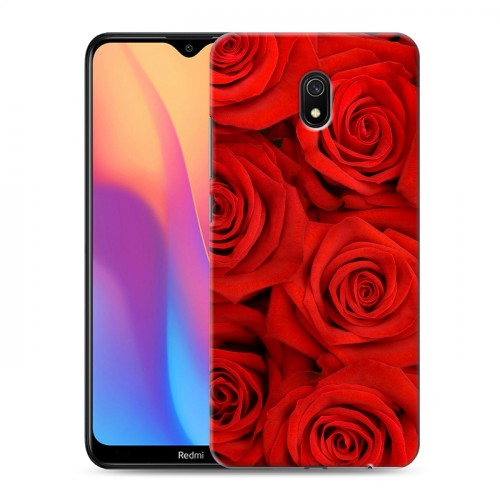 Дизайнерский силиконовый с усиленными углами чехол для Xiaomi RedMi 8A Розы