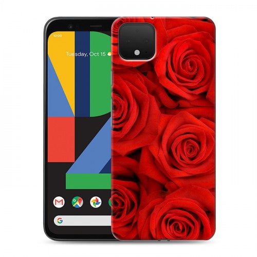 Дизайнерский пластиковый чехол для Google Pixel 4 Розы