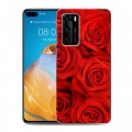 Дизайнерский пластиковый чехол для Huawei P40 Розы