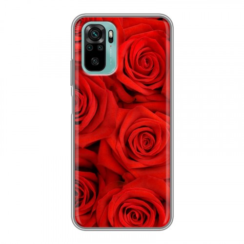 Дизайнерский силиконовый чехол для Xiaomi RedMi Note 10 Розы