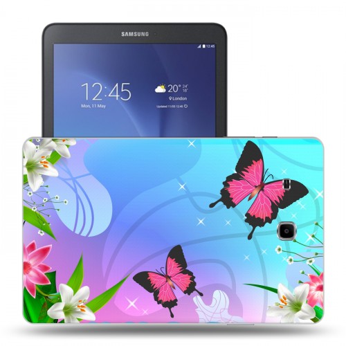 Дизайнерский силиконовый чехол для Samsung Galaxy Tab E 9.6 Бабочки
