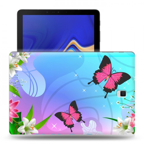Дизайнерский силиконовый чехол для Samsung Galaxy Tab S4 Бабочки