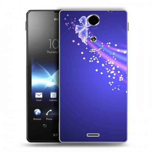 Дизайнерский пластиковый чехол для Sony Xperia TX Бабочки