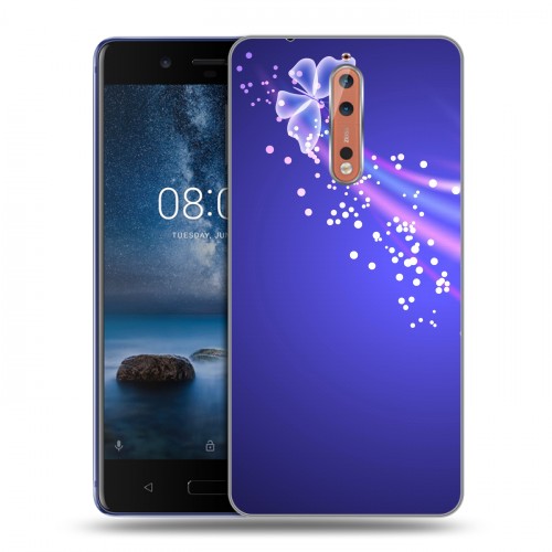 Дизайнерский пластиковый чехол для Nokia 8 Бабочки