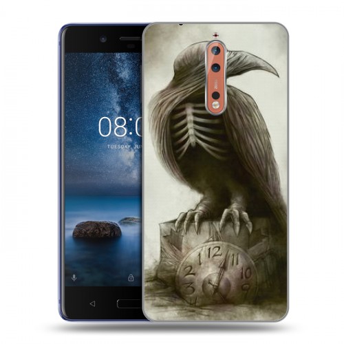 Дизайнерский пластиковый чехол для Nokia 8 Ворон