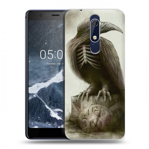 Дизайнерский пластиковый чехол для Nokia 5.1 Ворон