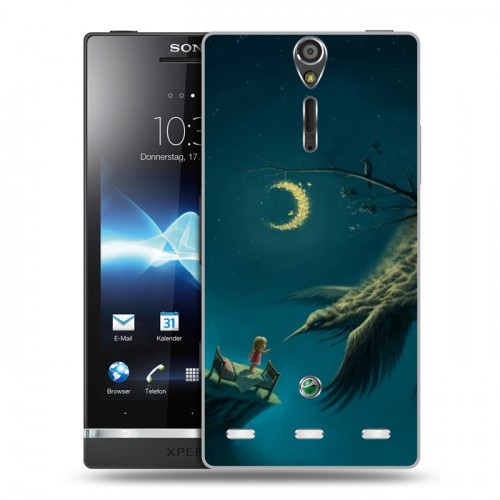 Дизайнерский пластиковый чехол для Sony Xperia S Ворон