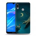 Дизайнерский пластиковый чехол для Huawei Y6 (2019) Ворон