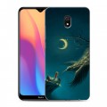 Дизайнерский силиконовый с усиленными углами чехол для Xiaomi RedMi 8A Ворон