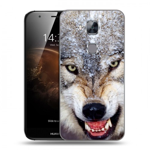 Дизайнерский силиконовый чехол для Huawei G8 Волки