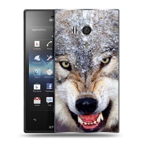 Дизайнерский пластиковый чехол для Sony Xperia acro S Волки