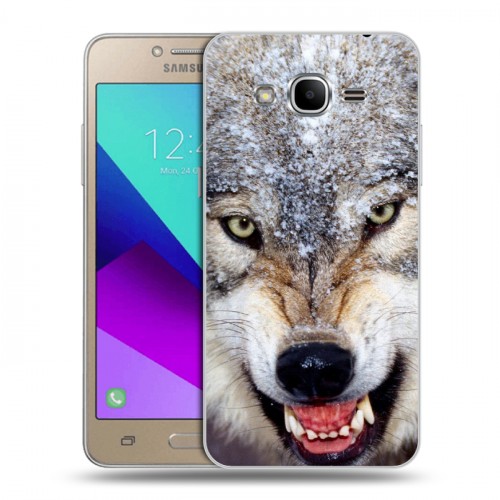 Дизайнерский силиконовый с усиленными углами чехол для Samsung Galaxy J2 Prime Волки