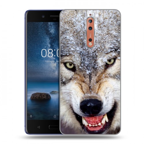 Дизайнерский пластиковый чехол для Nokia 8 Волки