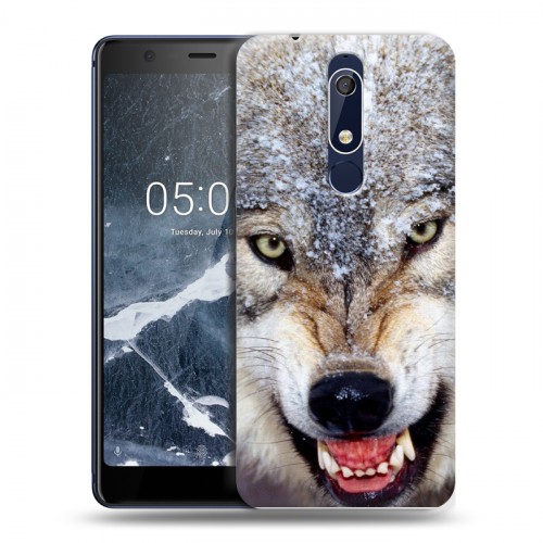 Дизайнерский пластиковый чехол для Nokia 5.1 Волки