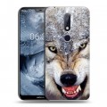 Дизайнерский силиконовый чехол для Nokia 6.1 Plus Волки
