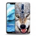 Дизайнерский силиконовый чехол для Nokia 5.1 Plus Волки