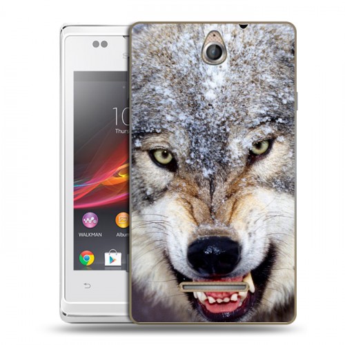 Дизайнерский пластиковый чехол для Sony Xperia E Волки