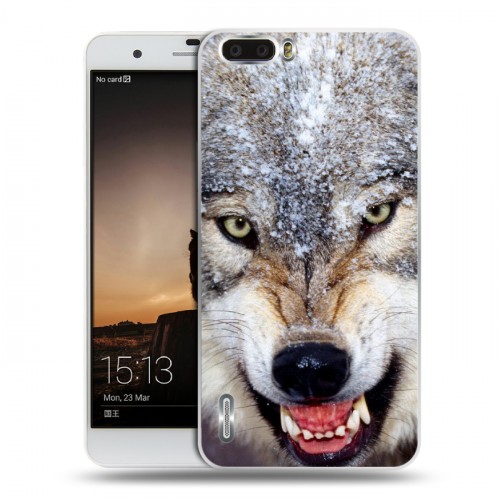 Дизайнерский пластиковый чехол для Huawei Honor 6 Plus Волки
