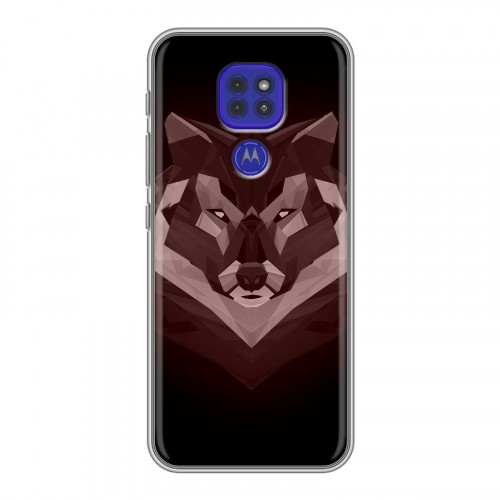 Дизайнерский силиконовый чехол для Motorola Moto G9 Play Волки