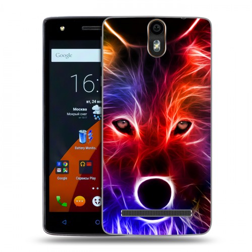 Дизайнерский силиконовый чехол для Wileyfox Storm Волки