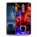 Дизайнерский пластиковый чехол для Nokia 8 Волки