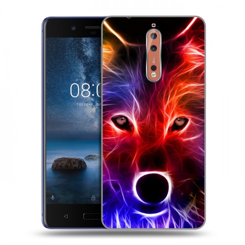 Дизайнерский пластиковый чехол для Nokia 8 Волки