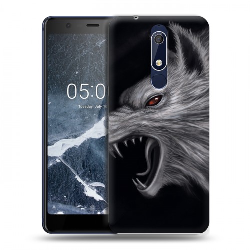 Дизайнерский пластиковый чехол для Nokia 5.1 Волки