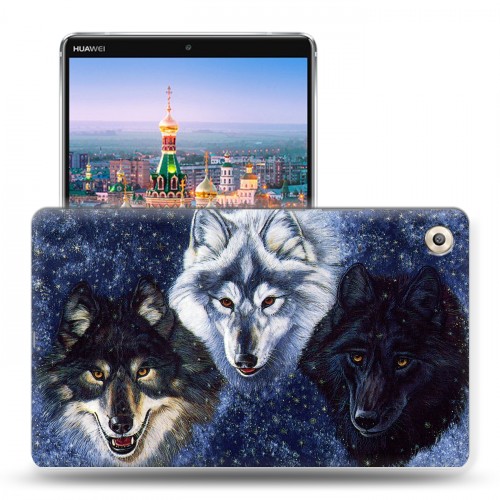 Дизайнерский пластиковый чехол для Huawei MediaPad M5 8.4 Волки