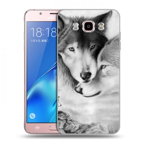 Дизайнерский силиконовый с усиленными углами чехол для Samsung Galaxy J5 (2016) Волки