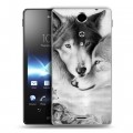 Дизайнерский пластиковый чехол для Sony Xperia TX Волки