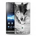 Дизайнерский пластиковый чехол для Sony Xperia S Волки