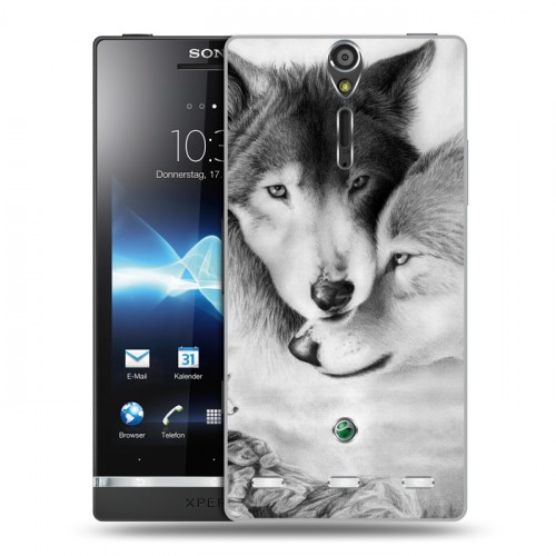 Дизайнерский пластиковый чехол для Sony Xperia S Волки