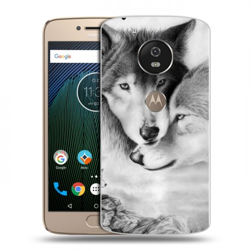 Дизайнерский силиконовый чехол для Motorola Moto G5s Волки