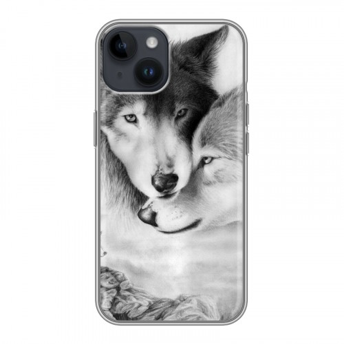 Дизайнерский пластиковый чехол для Iphone 14 Волки