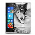 Дизайнерский пластиковый чехол для Microsoft Lumia 435 Волки